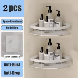 ShowerLuxe™ No-Drill Corner Shelf