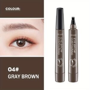 4-Prong Eyebrow Pen Waterproof Liquid Brow Pencil Natural Hair Strokes 5 Colors